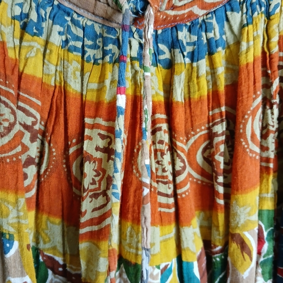 Vintage Colorful Boho Broomstick Skirt - Picture 3 of 6